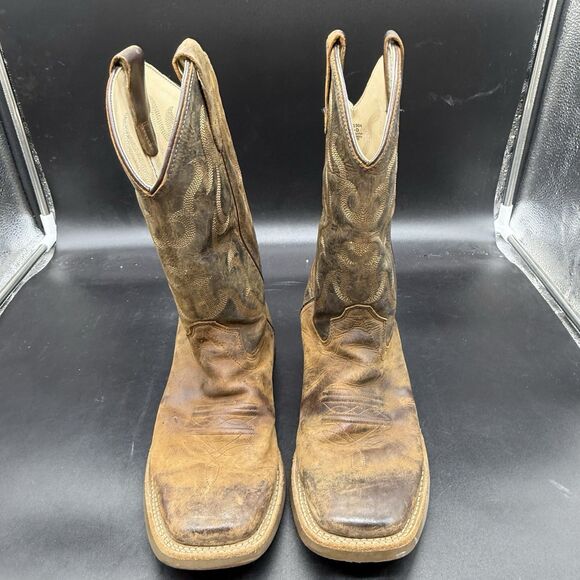 Cody James BBSC1904 Brown Leather Square Toe Cowboy Western Boots Youth Size 5D - Picture 3 of 7